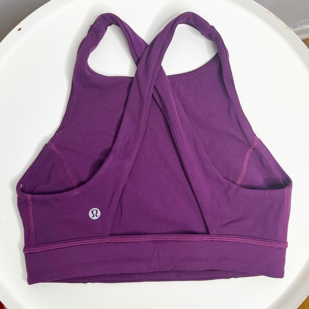 Lululemon Purple High Neck Sports Bra